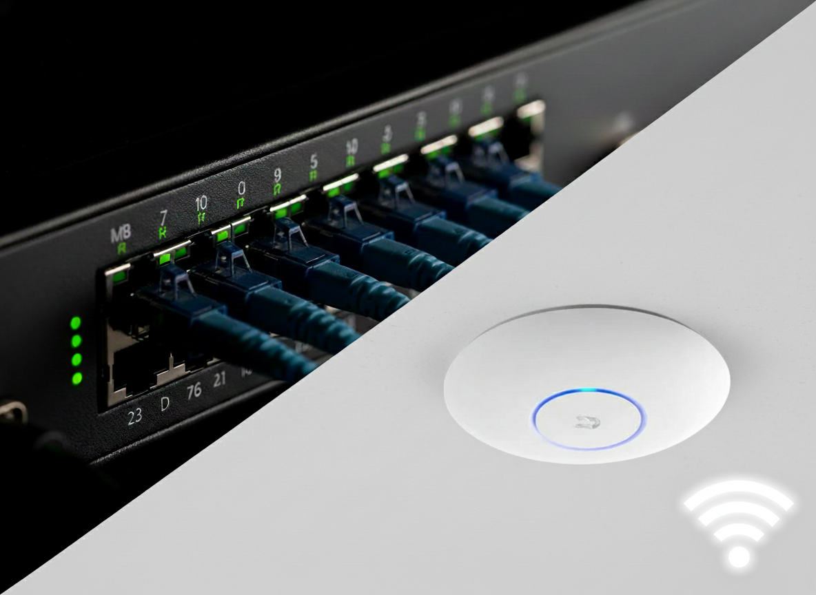 Convergencia de red cableada y WiFi